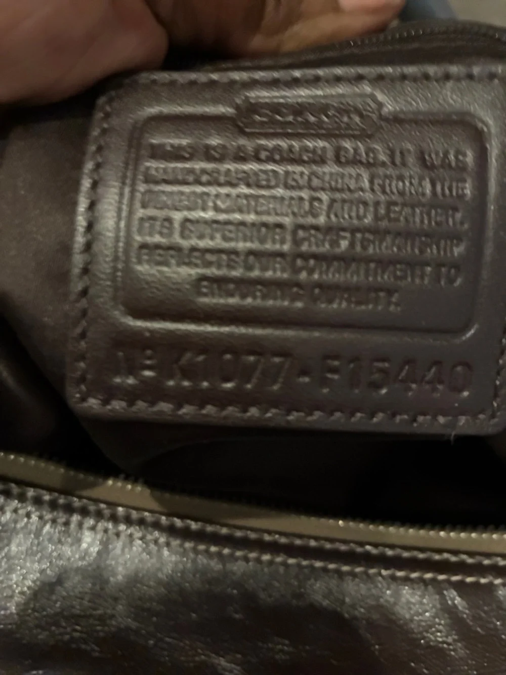 Coach Signature Satchel Brown Tan Canvas Leather Trim Handbag with hang tag - Picture 9 of 9